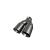 Ornament toba inox dublu universal negru mat diametru 76mm Cod: M2009X-76 Automotive TrustedCars