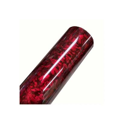 Rola folie auto autocolant Pet Premium carbon forjat rosu 1.52m x 18m cu tehnologie eliminare bule Cod: PET10159 Automotive TrustedCars