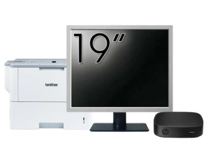 Pachet PC Second Hand HP T430 Thin Client, Intel Celeron N4000 1.10-2.60GHz, 2GB DDR4, 16GB SSD + Monitor 19" & Imprimanta Brother HL-L6300DW NewTechnology Media