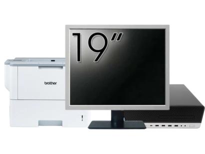 Pachet Calculator Second Hand HP EliteDesk 800 G5 SFF, Intel Core i5-9500 3.00 - 4.40GHz, 16GB DDR4, 512GB SSD + Monitor 19" & Imprimanta Brother HL-L6300DW NewTechnology Media