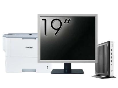 Pachet PC Second Hand HP T630 Thin Client, AMD GX-420GI 2.00GHz, 8GB DDR4, 32GB SSD Flash + Monitor 19" & Imprimanta Brother HL-L6300DW NewTechnology Media