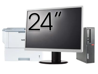 Pachet Calculator Second Hand LENOVO ThinkCentre M910s SFF, Intel Core i5-6500 3.20GHz, 16GB DDR4, 512GB SSD + Monitor 24" & Imprimanta Brother HL-L6300DW NewTechnology Media