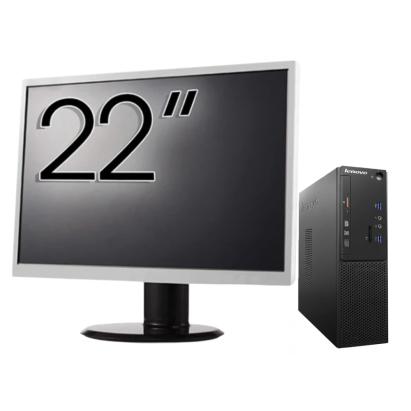 Pachet Calculator Second Hand Lenovo S510 SFF, Intel Core i3-6100T 3.20GHz, 8GB DDR4, 128GB SSD + Monitor 22" NewTechnology Media