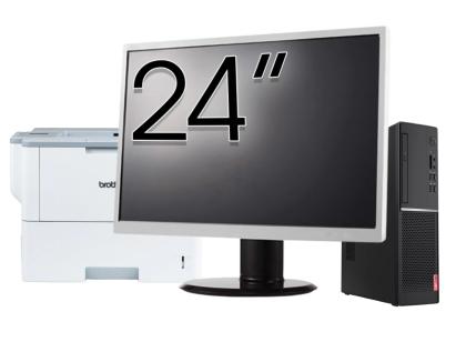 Pachet Calculator Second Hand LENOVO V520s SFF, Intel Core i3-7100 2.80GHz, 8GB DDR4, 256GB SSD, DVD-ROM + Monitor 24" & Imprimanta Brother HL-L6300DW NewTechnology Media