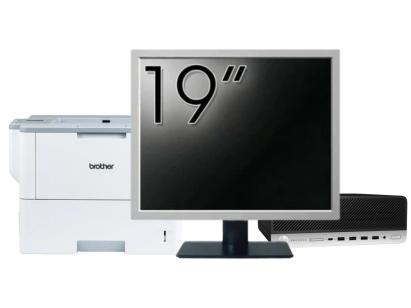 Pachet PC Second Hand HP ProDesk 600 G5 SFF, Intel Core i5-8500 3.00 - 4.10GHz, 8GB DDR4, 256GB SSD + Monitor 19" & Imprimanta Brother HL-L6300DW NewTechnology Media