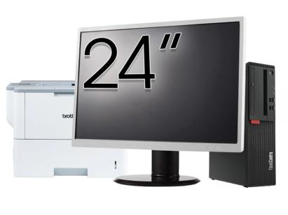 Pachet PC Second Hand Lenovo M710 SFF, Intel Core i5-6500 3.20GHz, 16GB DDR4, 512GB SSD + Monitor 24" & Imprimanta Brother HL-L6300DW NewTechnology Media
