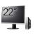 Pachet PC Second Hand HP T730 Thin Client, AMD RX-427BB 2.70-3.60GHz, 8GB DDR3, 32GB SSD Flash + Monitor 22" NewTechnology Media