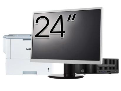 Pachet Calculator Second Hand HP 280 G2 SFF, Intel Pentium G4400 3.30GHz, 8GB DDR4, 500GB HDD, DVD-ROM + Monitor 24" & Imprimanta Brother HL-L6300DW NewTechnology Media