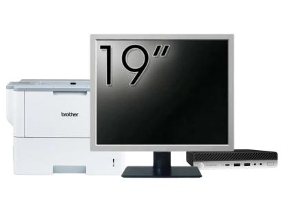 Pachet Calculator Second Hand HP ProDesk 400 G4 Mini PC, Intel Core i5-8500T 2.10 - 3.50GHz, 8GB DDR4, 256GB SSD + Monitor 19" & Imprimanta Brother HL-L6300DW NewTechnology Media