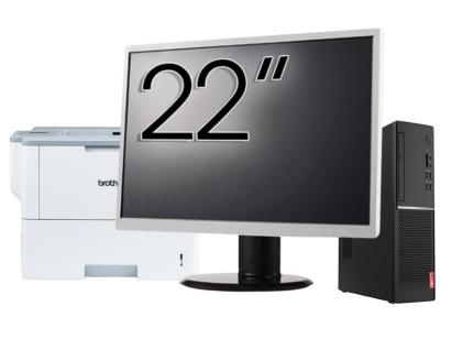 Pachet Calculator Second Hand LENOVO V520s SFF, Intel Core i3-7100 2.80GHz, 8GB DDR4, 256GB SSD, DVD-ROM + Monitor 22" & Imprimanta Brother HL-L6300DW NewTechnology Media