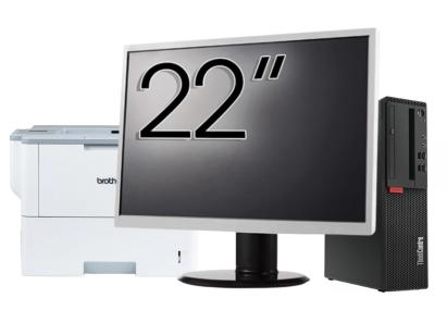 Pachet PC Second Hand Lenovo M710 SFF, Intel Core i5-6500 3.20GHz, 16GB DDR4, 512GB SSD + Monitor 22" & Imprimanta Brother HL-L6300DW NewTechnology Media