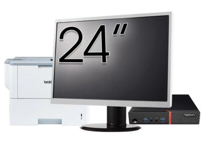 Pachet Calculator Second Hand Lenovo ThinkCentre M700 Mini PC, Intel Core i5-6400T 2.20GHz, 8GB DDR4, 256GB SSD + Monitor 24" & Imprimanta Brother HL-L6300DW NewTechnology Media