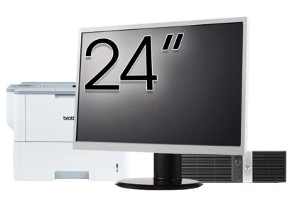 Pachet Calculator Second Hand HP Retail System RP5810 SFF, Intel Core i5-4570S 2.90GHz, 8GB DDR3, 128GB SSD, 4 x Serial Port, 1 x 24 Volt USB, 3 x 12 Volt USB + Monitor 24" & Imprimanta Brother HL-L6300DW NewTechnology Media