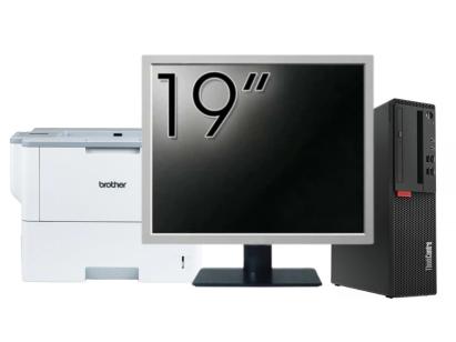 Pachet PC Second Hand Lenovo M710 SFF, Intel Core i5-6500 3.20GHz, 16GB DDR4, 512GB SSD + Monitor 19" & Imprimanta Brother HL-L6300DW NewTechnology Media
