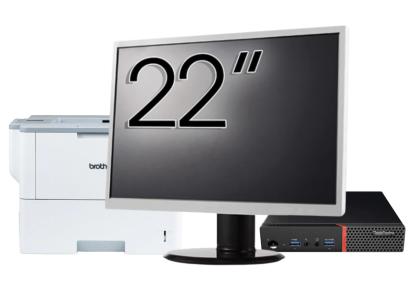 Pachet Calculator Second Hand Lenovo ThinkCentre M700 Mini PC, Intel Core i5-6400T 2.20GHz, 8GB DDR4, 256GB SSD + Monitor 22" & Imprimanta Brother HL-L6300DW NewTechnology Media