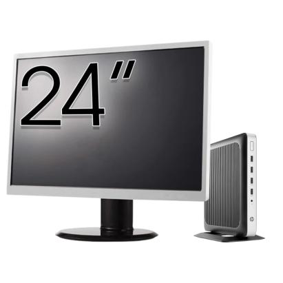 Pachet PC Second Hand HP T630 Thin Client, AMD GX-420GI 2.00GHz, 8GB DDR4, 32GB SSD Flash + Monitor 24" NewTechnology Media