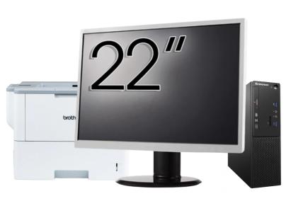 Pachet Calculator Second Hand Lenovo S510 SFF, Intel Core i3-6100T 3.20GHz, 8GB DDR4, 128GB SSD + Monitor 22" & Imprimanta Brother HL-L6300DW NewTechnology Media