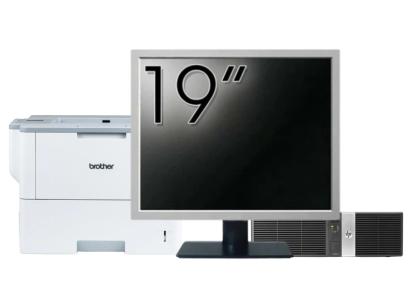 Pachet Calculator Second Hand HP Retail System RP5810 SFF, Intel Core i5-4570S 2.90GHz, 8GB DDR3, 128GB SSD, 4 x Serial Port, 1 x 24 Volt USB, 3 x 12 Volt USB + Monitor 19" & Imprimanta Brother HL-L6300DW NewTechnology Media
