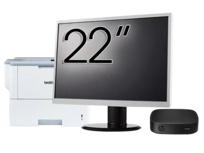 Pachet PC Second Hand HP T430 Thin Client, Intel Celeron N4000 1.10-2.60GHz, 2GB DDR4, 16GB SSD + Monitor 22" & Imprimanta Brother HL-L6300DW NewTechnology Media