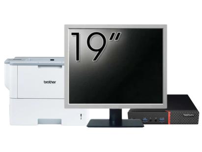 Pachet Calculator LENOVO Thinkcentre M600 Tiny, Intel Pentium J3710 1.60-2.64GHz, 4GB DDR3, 120GB SSD + Monitor 19" & Imprimanta Brother HL-L6300DW NewTechnology Media
