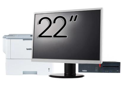 Pachet Calculator Second Hand LENOVO M700 SFF, Intel Core i7-6700 3.40GHz, 8GB DDR4, 256GB SSD + Monitor 22" & Imprimanta Brother HL-L6300DW NewTechnology Media