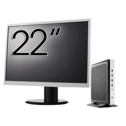 Pachet PC Second Hand HP T630 Thin Client, AMD GX-420GI 2.00GHz, 8GB DDR4, 128GB SSD + Monitor 22" NewTechnology Media