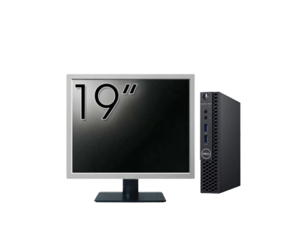 Pachet Calculator Second Hand DELL OptiPlex 3060 MiniPC, Intel Core i3-8100T 3.10GHz, 8GB DDR4, 256GB SSD + Monitor 19" NewTechnology Media