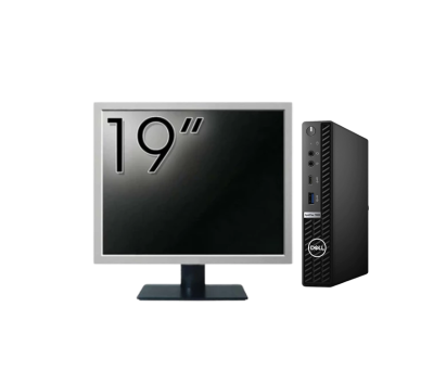Pachet Calculator Second Hand DELL OptiPlex 7080 Mini PC, Intel Core i5-10500T 2.30 - 3.80GHz, 8GB DDR4, 256GB SSD + Monitor 19" NewTechnology Media