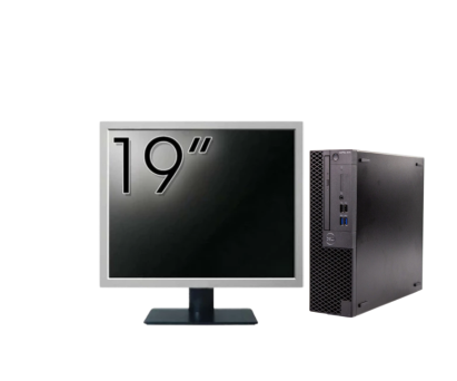 Pachet Calculator Second Hand DELL OptiPlex 3070 SFF, Intel Core i3-9100 3.60 - 4.20GHz, 8GB DDR4, 256GB SSD + Monitor 19" NewTechnology Media