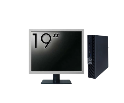 Calculator Second Hand DELL OptiPlex 5070 Mini, Intel Pentium Gold G5600T 3.30GHz, 8GB DDR4, 256GB SSD + Monitor 19" NewTechnology Media