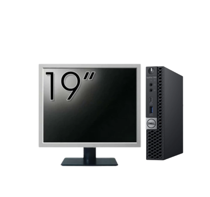Pachet Calculator Second Hand DELL OptiPlex 7060 Mini PC, Intel Core i3-8100T 3.10GHz, 8GB DDR4, 256GB SSD + Monitor 19 Inch NewTechnology Media