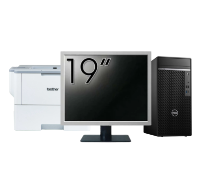 Calculator Second Hand DELL OptiPlex 7080 Tower, Intel Core i5-10500 3.10 - 4.50GHz, 8GB DDR4, 256GB SSD + Monitor 19" + Imprimanta Brother HL-L6300DW NewTechnology Media