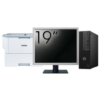 Pachet Calculator Second Hand DELL OptiPlex 3080 SFF, Intel Core i5-10500 3.10 - 4.50GHz, 16GB DDR4, 512GB SSD + Monitor 19 Inch + Imprimanta Brother HL-L6300DW NewTechnology Media
