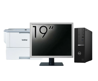 Pachet Second Hand DELL OptiPlex 5090 SFF, Intel Core i5-10500 3.10 - 4.50GHz, 8GB DDR4, 256GB SSD + Monitor 19" + Imprimanta Brother HL-L6300DW NewTechnology Media