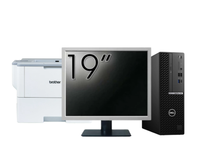 Pachet Calculator Second Hand DELL OptiPlex 5080 SFF, Intel Core i5-10500 3.10 - 4.50GHz, 16GB DDR4, 512GB SSD + Monitor 19" + Imprimanta Brother HL-L6300DW NewTechnology Media