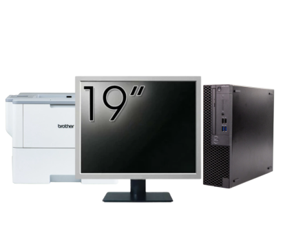 Pachet Calculator Second Hand DELL OptiPlex 3070 SFF, Intel Core i3-9100 3.60 - 4.20GHz, 8GB DDR4, 256GB SSD + Monitor 19" + Imprimanta Brother HL-L6300DW NewTechnology Media
