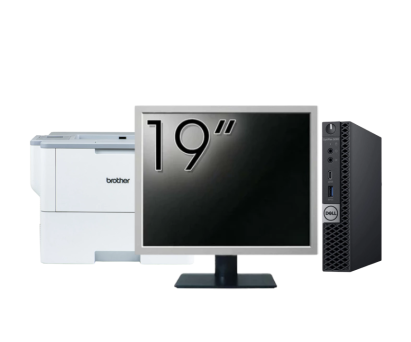 Pachet Calculator Second Hand DELL OptiPlex 5060 Mini PC, Intel Core i5-8500T 2.10-3.50GHz, 16GB DDR4, 512GB SSD + Monitor 19" + Imprimanta Brother HL-L6300DW NewTechnology Media