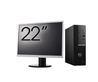 Pachet Calculator Second Hand DELL OptiPlex 5080 SFF, Intel Core i5-10500 3.10 - 4.50GHz, 8GB DDR4, 256GB SSD + Monitor 22" NewTechnology Media