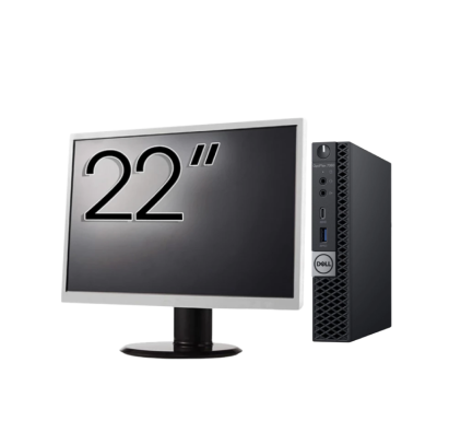 Pachet Calculator Second Hand DELL OptiPlex 7060 Mini PC, Intel Core i5-8500T 2.10 - 3.50GHz, 8GB DDR4, 128GB SSD + Monitor 22 Inch NewTechnology Media