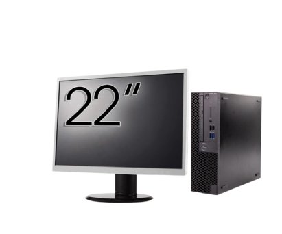 Pachet Calculator Second Hand DELL OptiPlex 3070 SFF, Intel Core i3-9100 3.60 - 4.20GHz, 8GB DDR4, 256GB SSD + Monitor 22" NewTechnology Media