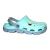 Papuci/saboti, clogs, pentru femei, spuma EVA, gri si turcoaz, marimea 38, Jose Amorales GartenVIP DiyLine