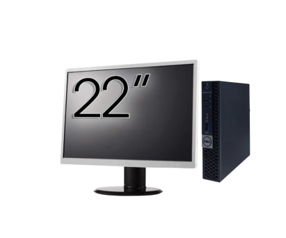 Calculator Second Hand DELL OptiPlex 5070 Mini, Intel Pentium Gold G5600T 3.30GHz, 8GB DDR4, 256GB SSD + Monitor 22" NewTechnology Media