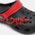 Papuci/saboti, clogs, pentru copii, spuma EVA, negru si rosu, marimea 26, Jose Amorales GartenVIP DiyLine
