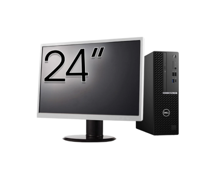 Pachet Calculator Second Hand DELL OptiPlex 5080 SFF, Intel Core i5-10500 3.10 - 4.50GHz, 16GB DDR4, 512GB SSD + Monitor 24" NewTechnology Media