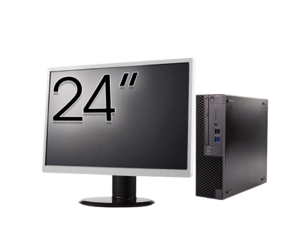 Pachet Calculator Second Hand DELL OptiPlex 3070 SFF, Intel Core i3-9100 3.60 - 4.20GHz, 8GB DDR4, 256GB SSD + Monitor 24" NewTechnology Media