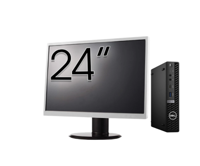 Pachet Calculator Second Hand DELL OptiPlex 5090 Mini PC, Intel Core i5-10500T 2.30 - 3.80GHz, 8GB DDR4, 256GB SSD + Monitor 24" NewTechnology Media