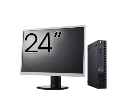 Pachet Calculator Second Hand DELL OptiPlex 3070 Mini, Intel Core i3-9100T 3.10 - 3.70GHz, 8GB DDR4, 256GB SSD + Monitor 24 Inch NewTechnology Media