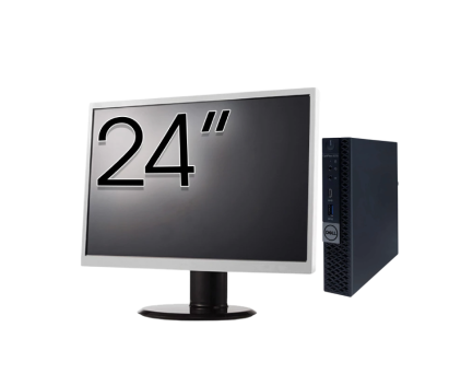 Calculator Second Hand DELL OptiPlex 5070 Mini, Intel Pentium Gold G5600T 3.30GHz, 8GB DDR4, 256GB SSD + Monitor 24" NewTechnology Media
