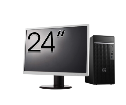 Calculator Second Hand DELL OptiPlex 7080 Tower, Intel Core i5-10500 3.10 - 4.50GHz, 8GB DDR4, 256GB SSD + Monitor 24" NewTechnology Media