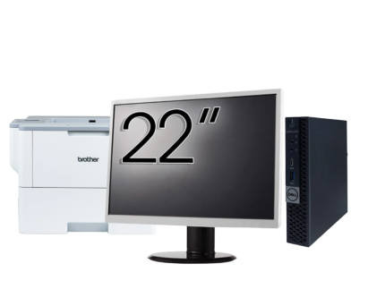 Calculator Second Hand DELL OptiPlex 5070 Mini, Intel Pentium Gold G5600T 3.30GHz, 8GB DDR4, 256GB SSD + Monitor 22" + Imprimanta Brother HL-L6300DW NewTechnology Media